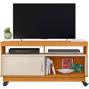 Rack Bancada Abel 1 Porta de Correr Para Tv de 50" Polegadas
