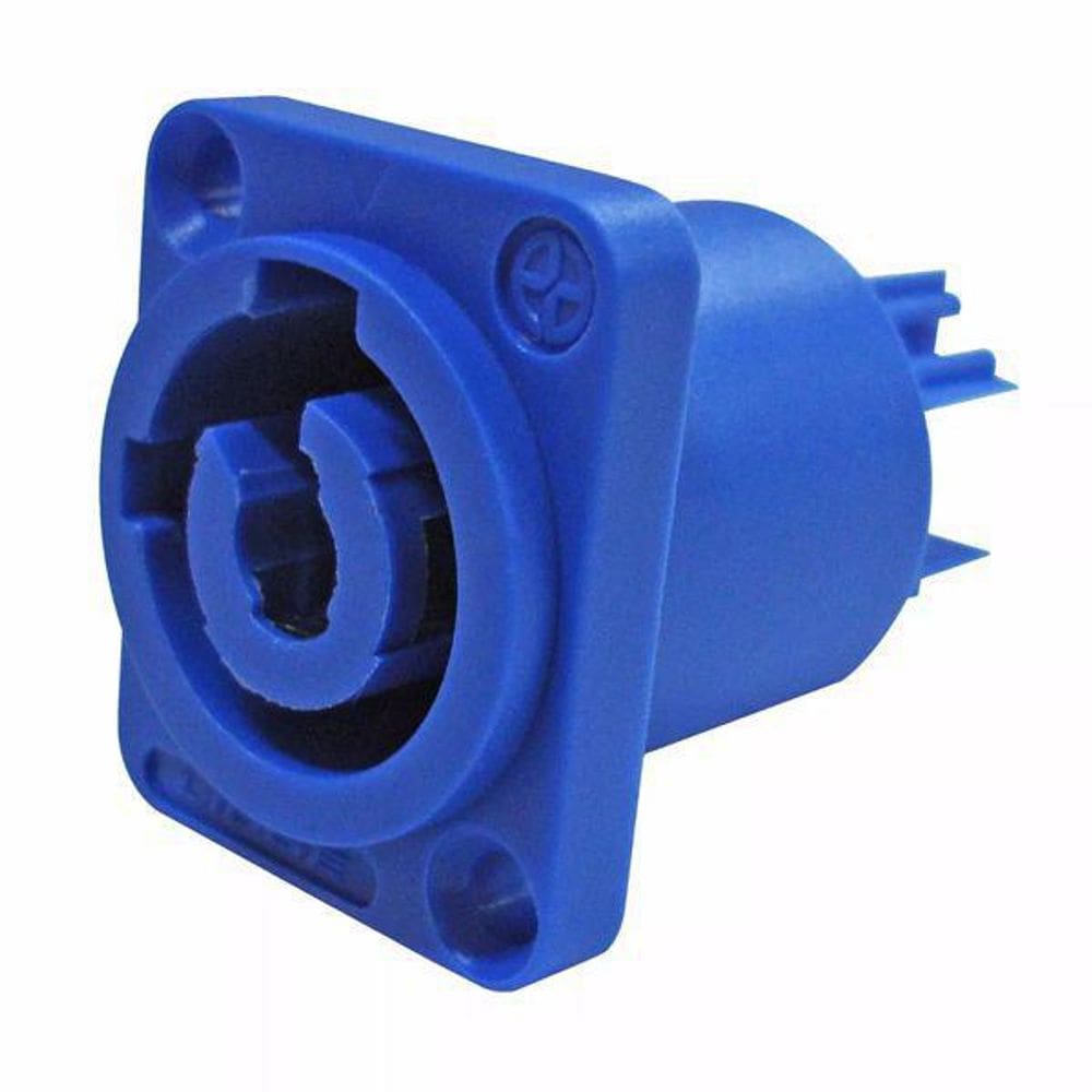 Kit 2 Conector Powercon Femea Azul