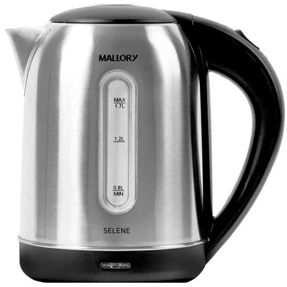 Chaleira Eletrica 1.7L Mallory 1850W Desligamento Automatico Inox 220V