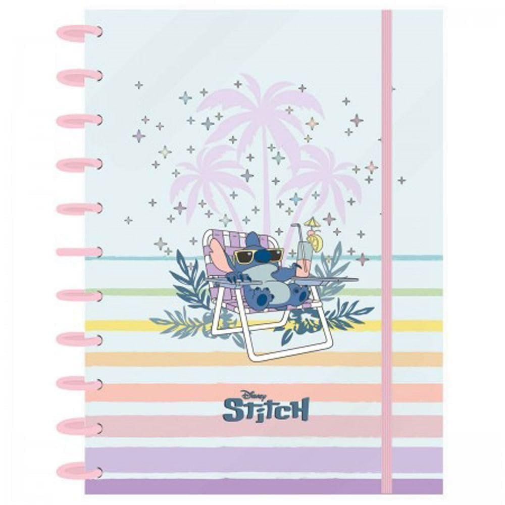 Caderno De Discos Universitário Stitch Foroni - 10 Matérias 160 Folhas