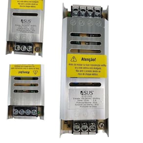 Fonte Driver Slim Chaveada 5a 12v Fita De Led Perfil Cftv Camera Iluminaçao Segurança Lustre
