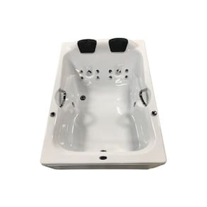 Banheira Acrillic Dupla 1,50x1,20m com Hidro Premium Ouro Fino com Aquecedor Branco