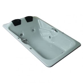 Banheira de Hidromassagem Acrillic Dupla Top Line 1,80m X 1,20m X 47cm 06 Jatos com Aquecedor Branco