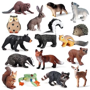 Figuras Forest Animals SCAHOW, 16 unidades para presente de aniversário para crianças