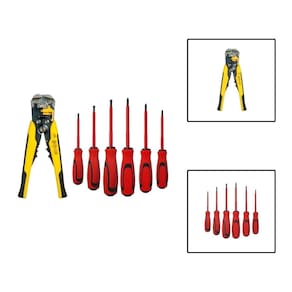 Kit Alicate Decapador Crimpador Com 6 Chaves Isoladas