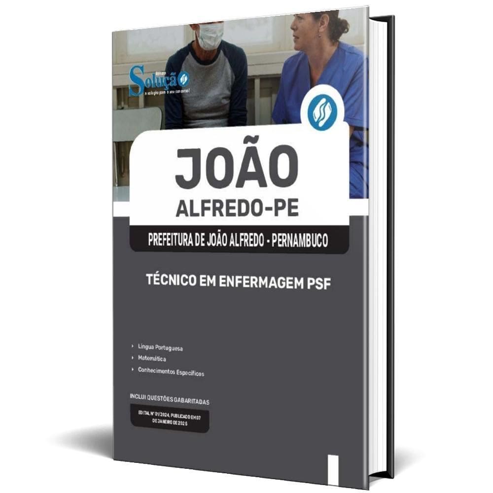 Apostila Prefeitura João Alfredo Pe 2025 Técnico Em