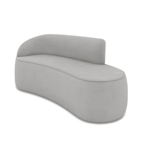 Sofá 2 Lugares Orgânico 140 cm Morgan Suede Cinza D03 - D`Rossi