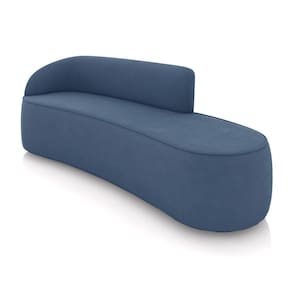 Sofá 4 Lugares Orgânico 220 cm Morgan Suede Azul Marinho D03 - D`Rossi