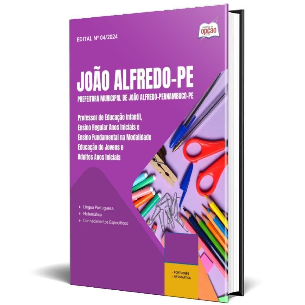 Apostila Prefeitura João Alfredo Pe 2025 Professor Educação
