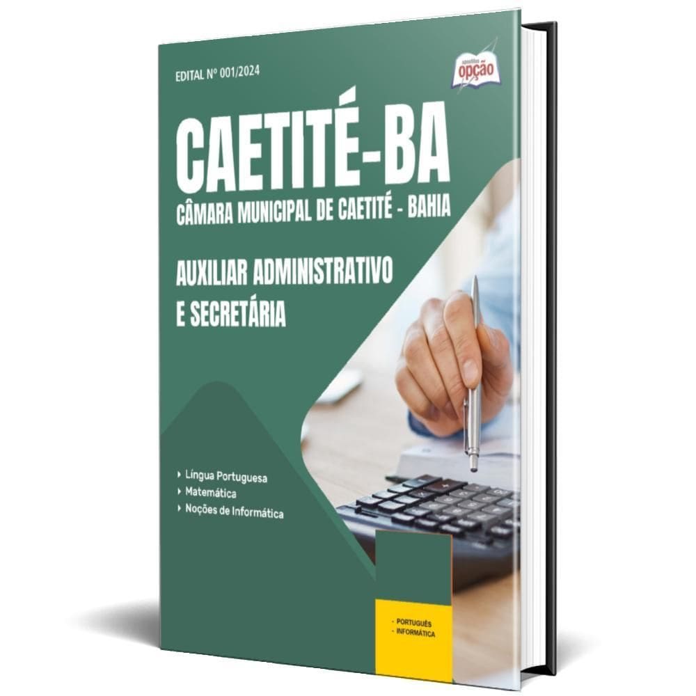 Apostila Câmara Caetité Ba 2025 Auxiliar Administrativo E