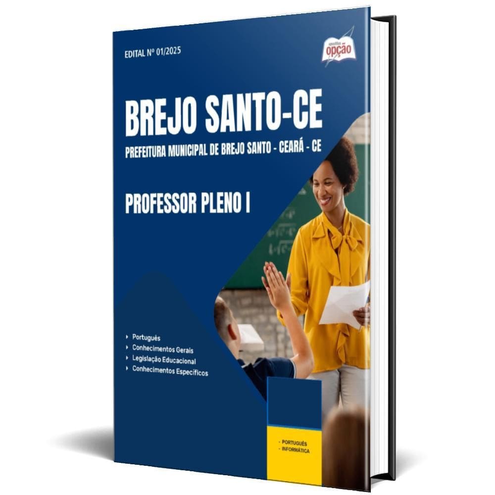 Apostila Prefeitura Brejo Santo Ce 2025 - Professor Pleno I