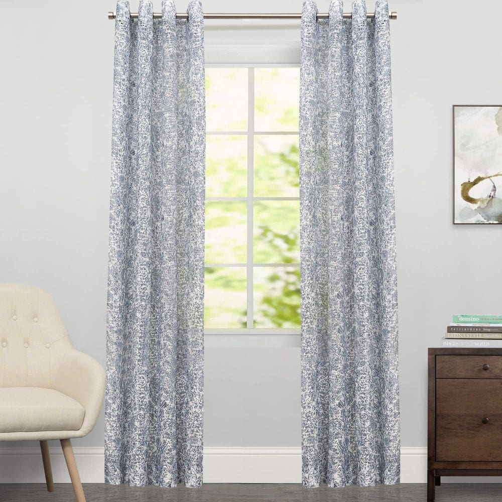 Cortinas de janela Sweet Home Collection Courtyard Blue 160x160