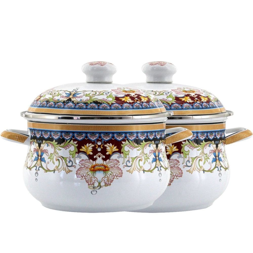 Kit 2 Panelas Premium Aço Esmaltadas Indiana 22cm 3,7l