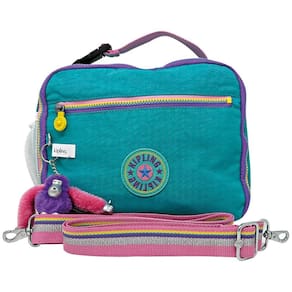 Lancheira Térmica Kipling Ermy Rainbow Pop Verde Água