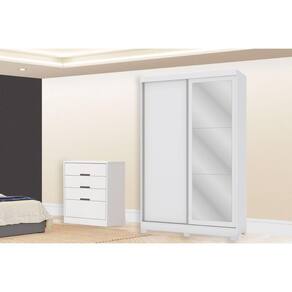 Guarda Roupa 2 Peças (1guardaroupa+1cômoda) Qc111 Branco (qc12) - Kappesberg