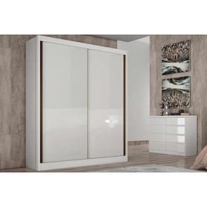 Guarda Roupas 2 Portas De Correr E 3 Gavetas Virtus-toledo Branco - Horizonte