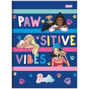 Caderno Universitário Barbie Foroni Capa Dura Brochura - 48 Folhas Azul Escuro