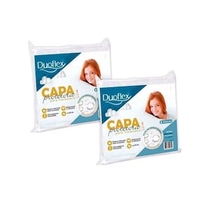 Capa Travesseiro Cp0100 Percal 200 Fios Impermeável Kit C/ 2 Un (50x70x10) - Duo