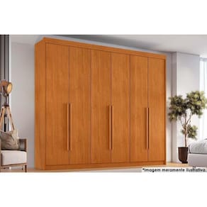Guarda Roupa 6 Portas E 6 Gavetas Versalhes Cinamomo - Conquista
