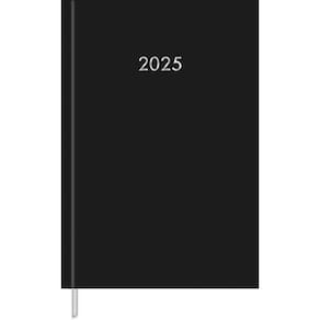 Agenda Costurada Diária Napoli Preta 15,9 X 23,3 Cm Tilibra - 2025