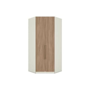 Guarda Roupa Closet Solteiro De Canto Oblíquo Mc05 Seletto C- 2 Portas E 3 Gavetas Areia-jequitibá - Henn