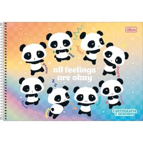 Caderno De Desenho Lovely Friend Tilibra - 80 Folhas All Feelings Are Okay