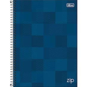 Caderno Universitário Zip Tilibra Capa Dura Espiral - 1 Matéria Azul