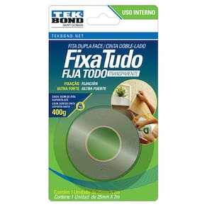 Fita Acrílica Dupla Face Tekbond - 12mmx2m 400g