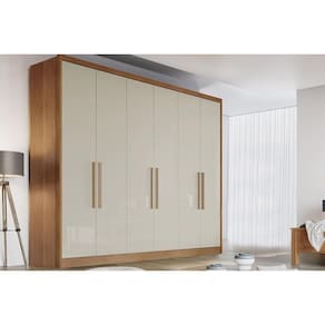 Guarda Roupa 6 Portas E 4 Gavetas New Vértice-messina Cumaru-fendi - Horizonte