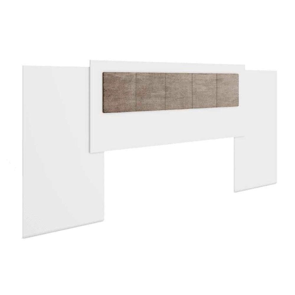 Painel De Cama Box Estofada Casal/queen 1161 Estofada Extensível Branco - Carraro