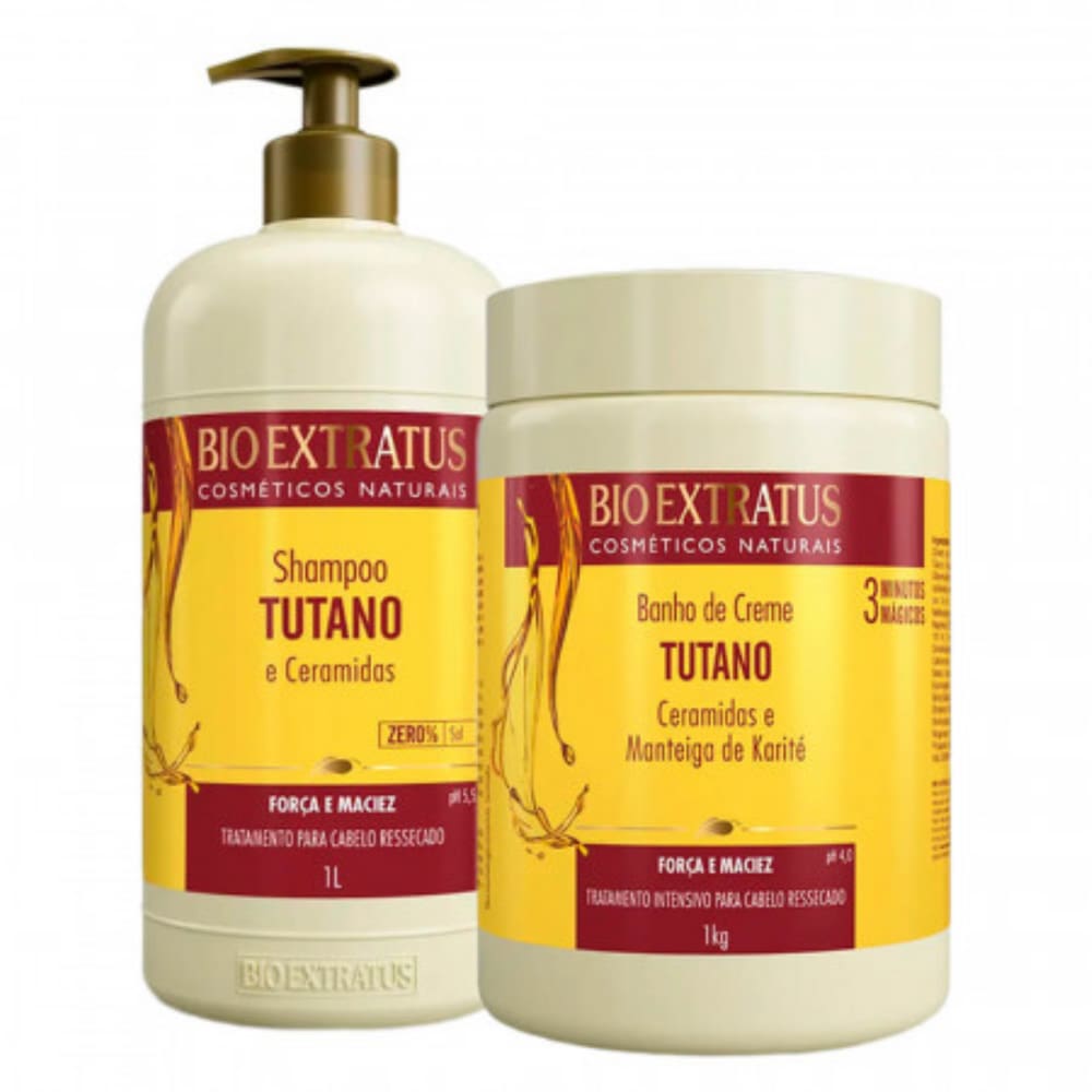 Kit Bio Extratus Tutano Shampoo 1L + Banho de Creme 1kg