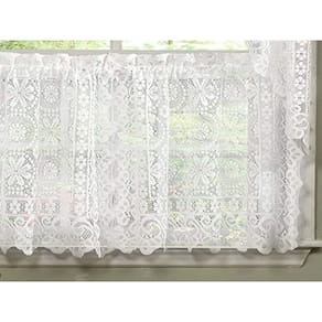 Cortina de cozinha Sweet Home Collection Old World Style branca
