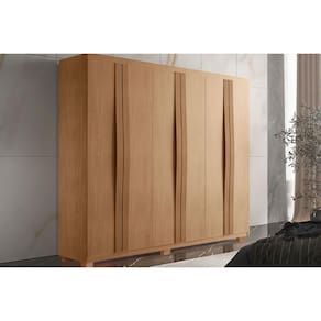 Guarda Roupa 6 Portas E 2 Gavetas C- Pés Grécia Naturale - Rufato