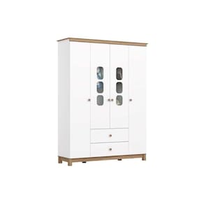 Guarda Roupa 4 Portas Aconchego C- E 2 Gavetas Branco-jequitiba - Henn