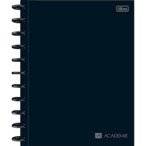 Caderno Tilidisco Universitário Académie Preto Tilibra - 10 Matérias 160 Folhas