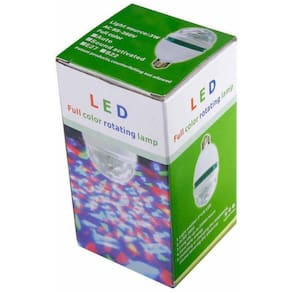 Lâmpada Globo De Luz Super Colorida Com Led Rgb Giratória