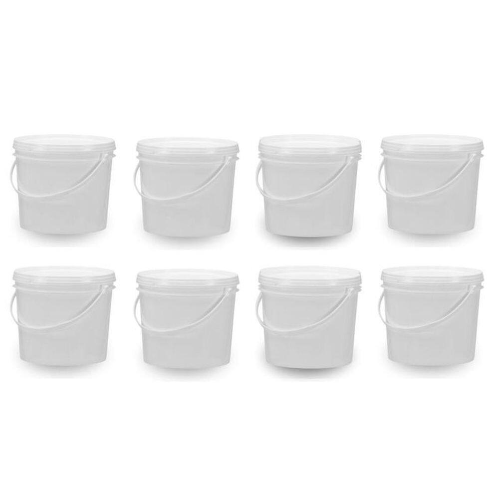 Balde 1.8 Litros Branco Para Pintar 8 Pçs
