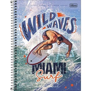 Caderno Universitário Do It! Tilibra Capa Dura Espiral - 20 Matérias 320 Folhas Surf