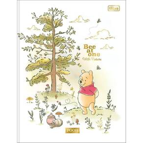 Caderno Universitário Pooh Tilibra Capa Dura Brochura - 80 Folhas Branco