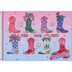 Caderno De Desenho West Girl Tilibra - 80 Folhas Roxo