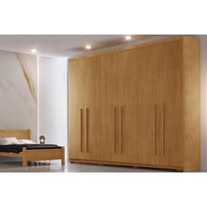 Guarda Roupa 6 Portas E 4 Gavetas C- Pés Bahia Naturale - Rufato