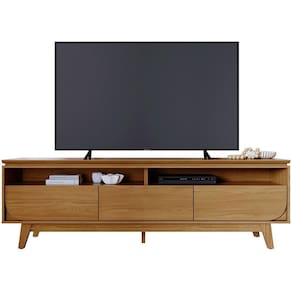 Rack Bancada Serena 3 Gavetas Para Tv De 75 Polegadas Cumaru