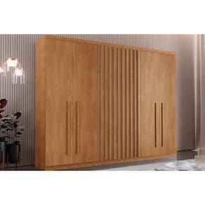 Guarda Roupa Casal 6 Portas E 4 Gavetas Denver Naturale - Rufato