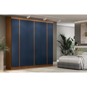 Guarda Roupa 6 Portas E 3 Gavetas R583 Canela-azul - Kappesberg