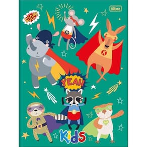 Caderno Universitário Sapeca Masculino Tilibra Capa Dura Brochura - 96 Folhas Kids Verde