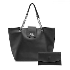Bolsa Shop E Carteira Dia A Dia Com Alça De Mão Preto