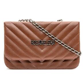 Bolsa Clutch Em Matelassê Com Alça De Corrente Marrom