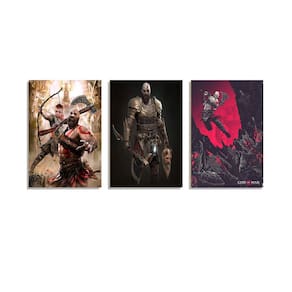 Kit Quadro Decorativo Gamer Geek 3 Peças Und 001 20X30Cm