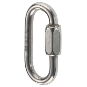 Link Oval Em Aço Inox 316 10Mm Com Trava De Segurança