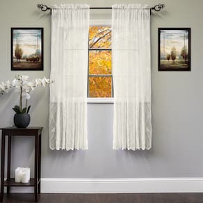 Cortinas de janela Sweet Home Collection Songbird Ivory 160x160cm